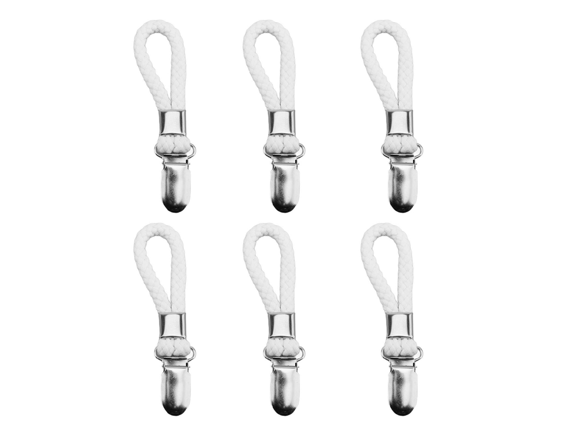 6 grampos para toalha com alça de algodão e aço inox S/MARCA
