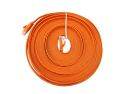 Cabo De Parche Utp Plano De Ethernet Cat6 Rj45 Para Roteador Lan 1000m 15m Laranja