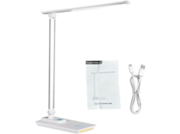 Luminária De Mesa Led Ftvogue Para Estudo, Dobrável, Em Abs, Com Controle Por Toque, 5 Temperaturas De Cor 30a 60 Graus