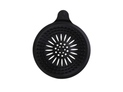 2 Pacotes De Coletor De Cabelo De Silicone Para Ralo, Tampa De Ralo Para Banheira Black
