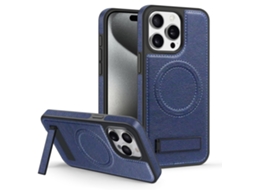 Suporte Casa Safira Para Iphone 15 Pro Max Pele Sintética Magnética Bege