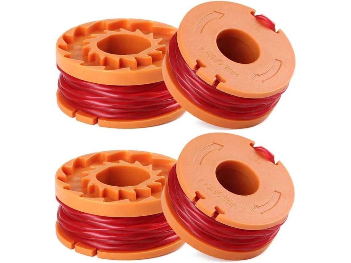 Hilo De Bobina De Repuesto Para Cortacésped Worx Wa0010 4 Piezas 1.65mm 3.048m