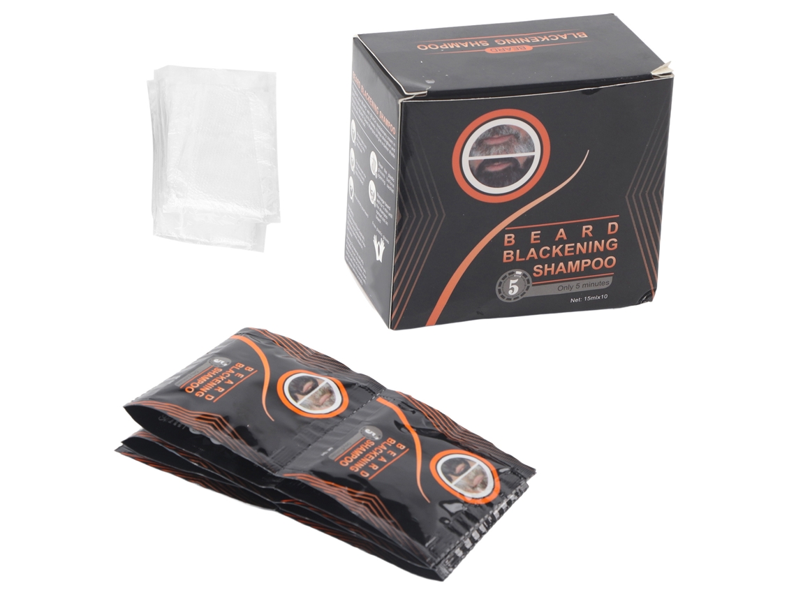 Shampoo Tinte Para Barba E Bigote Negro Para Homens Sevich