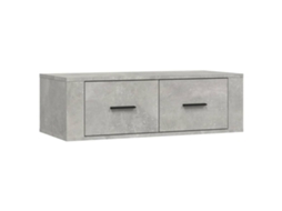 Móvel de TV Suspensão Derivados Madeira Cinza Cimento MAISON EXCLUSIVE (80x36x25 cm)