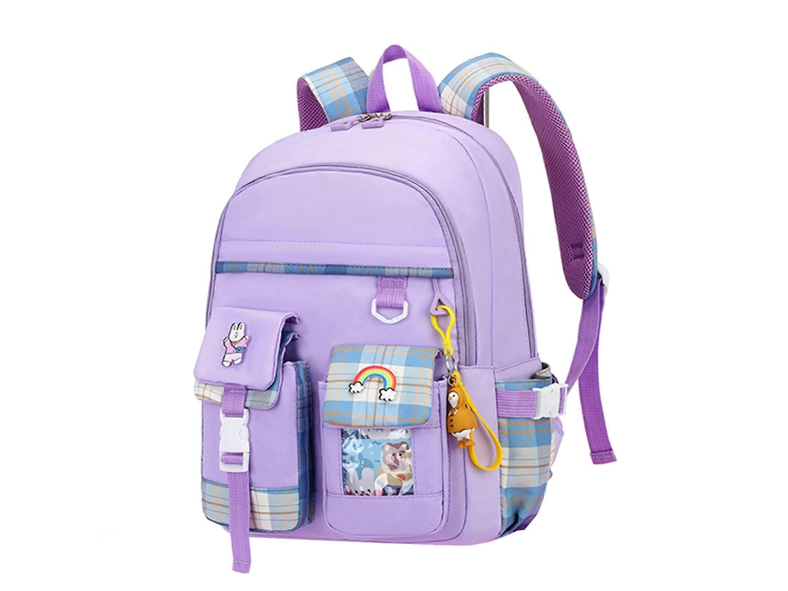 Mochila Escolar Fofa Para Meninas Adolescentes, Ideal Para Livros, Laptop E Viagens. Mochila Casual Para Estudantes, Na Cor Roxa.