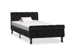 Vidaxl Estrutura De Cama 90x200 Cm Veludo Preto