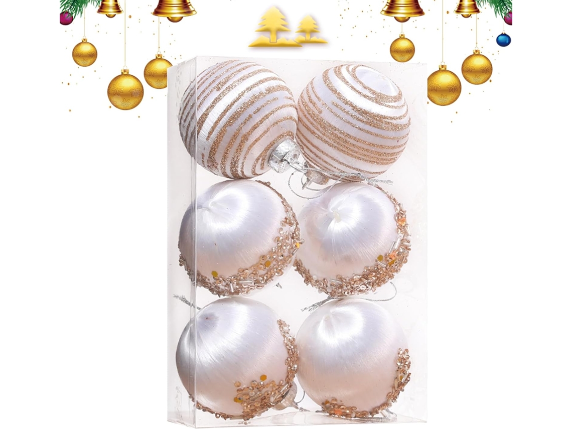Conjunto De Enfeites De Natal De Veludo Inquebráveis Com Cordão De Metal |
