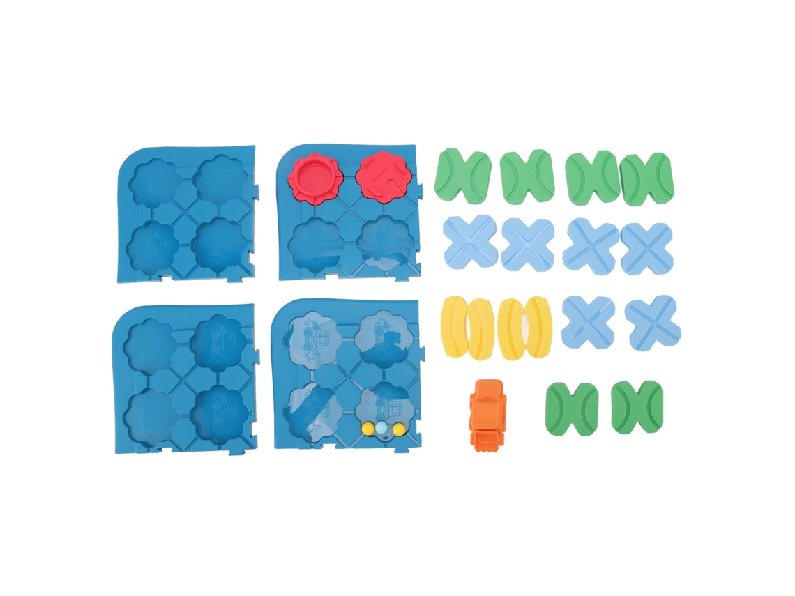 Jogo de tabuleiro ATS Logic com labirinto educativo de pista motorizada para crianças, 118 desafios, presente infantil.