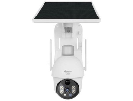 XIAOVV P15S 3 Mp Full Hd 4G/Lte Visão Nocturna Painel Solar Branco Câmara Segurança para Exterior