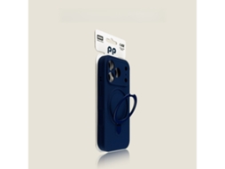 Capa Para Iphone 18 Pro Com Suporte Magnético , Compatível Com Magsafesilicone Azul Escuro Hibbent