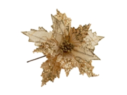 Decoração De Natal Com Flor De Ouro Laxiscreed Para Árvore, Altura 25cm, Diâmetro 2cm