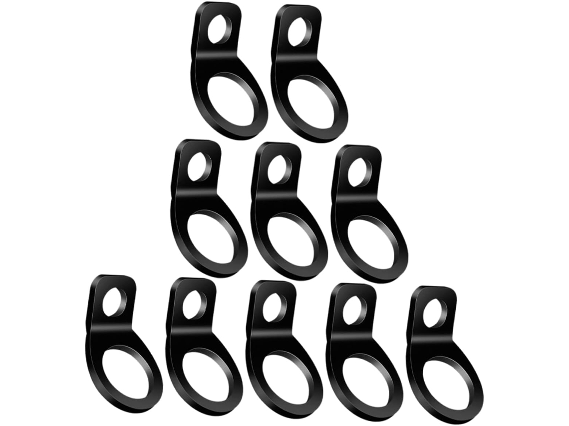 Conjunto De 10 Ganchos Amarração Em Aço Inoxidável, Pretos, Para Caçam