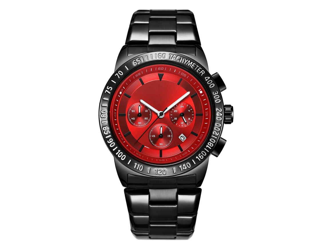 Relógio de Pulso Masculino Ochstin com Pulseira de Aço, Display Redondo, Movimento de Quartzo