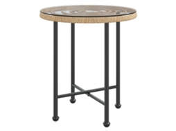 Dining Table, Dining Tables Vidaxl Marrom Aço (ø 50 X 55 Cm)
