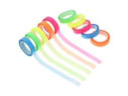 20 rolos de fita adesiva para marcação, fita fluorescente à prova d'água, marcadores de livros, adesivos para cadernos e leitura.