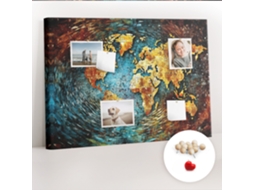 Quadro De Cortiça Com Impressão Mundo De Caos Para O Quarto Das Crianças Espelharte (70x100 Cm)