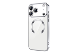 Capa Para Iphone 17 Pro - Capa Metálica Com Compatibilidade Magnética, Design Fino - Prateada
