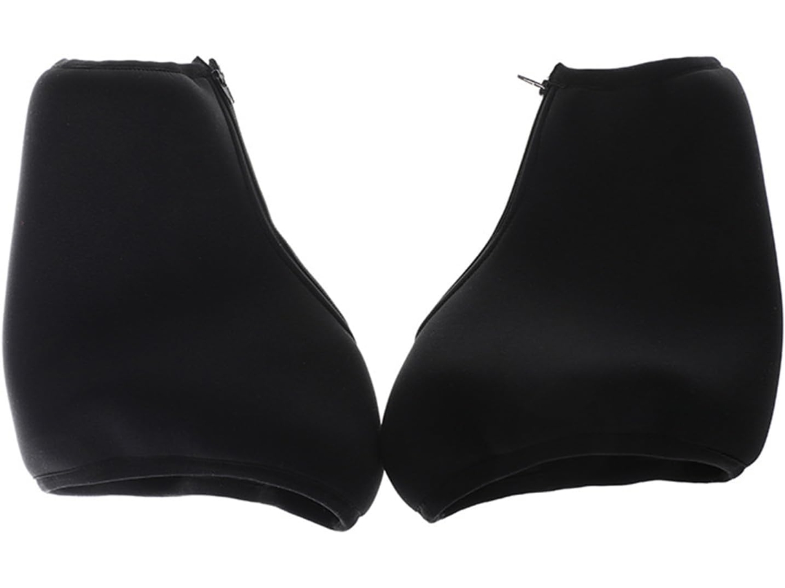 Patins de gelo de nylon pretos, acessórios para patinação no gelo, para adolescentes e adultos, Gokoco.