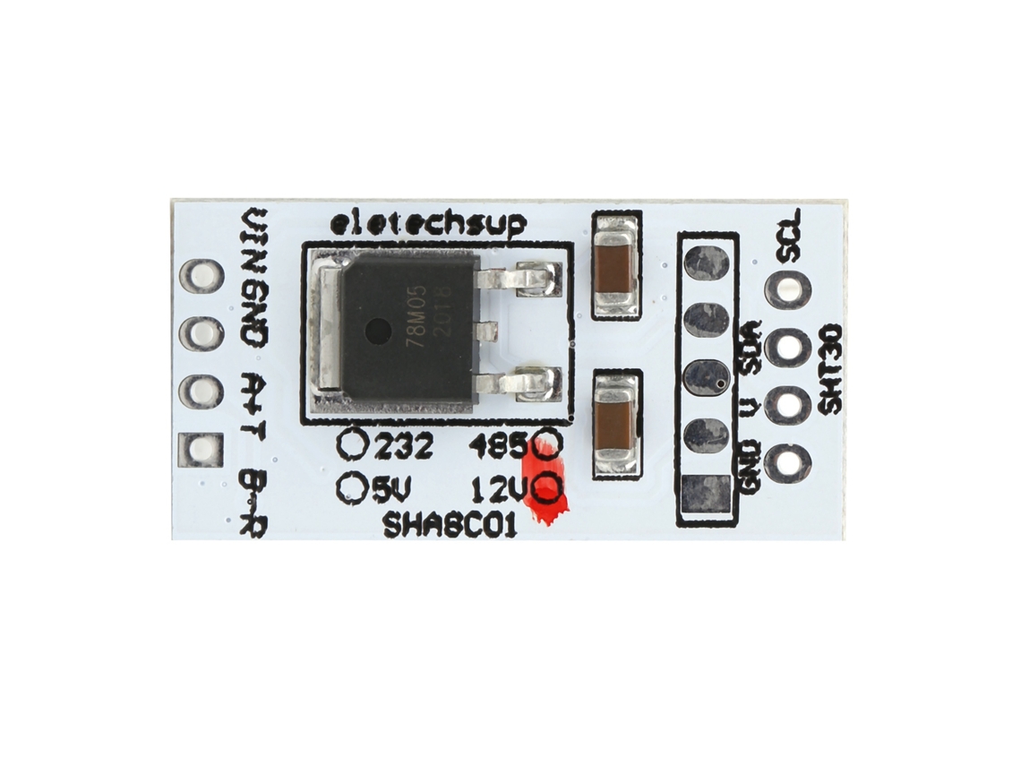 Módulo Sensor De Temperatura E Umidade Com Barramento Rs485 Para Sistema Térmico Sha8c01 12v