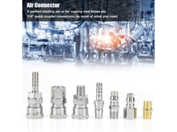 Conjunto De 18 Conectores De Ar Com Encaixe Rápido Para Compressor Laxiscreed Para Ferramentas Pneumáticas