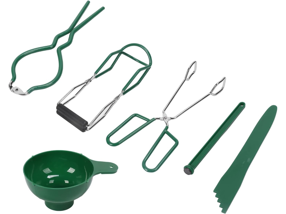 Conjunto Cryfokt Com Funil, Chave Para Potes E Removedor De Bolhas Facilitar O Preparo Geleias Caseiras, Kit De Aço