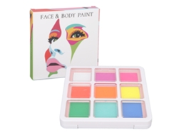 Paleta De Pintura Facial Corporal Cores Vivas Secagem Rápida