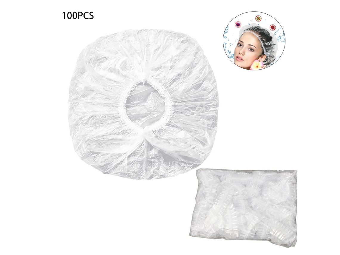 2026 100 Unidades de Ducha Desechable Gruesa Impermeable Transparente para Procesamiento Capilar Hogar Salón Belleza Hotel Servicio Alimentario