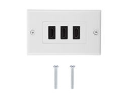 Tomada de parede Mali com hubs USB e 3 portas HDMI, painel de vídeo, resistente à chama