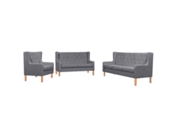 Sofa Set, Sofa Sets Vidaxl Cinzeto Tecido (n/a)