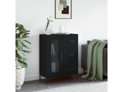 Vidaxl Aparador 69,5x34x90 Cm Derivados De Madeira Preto