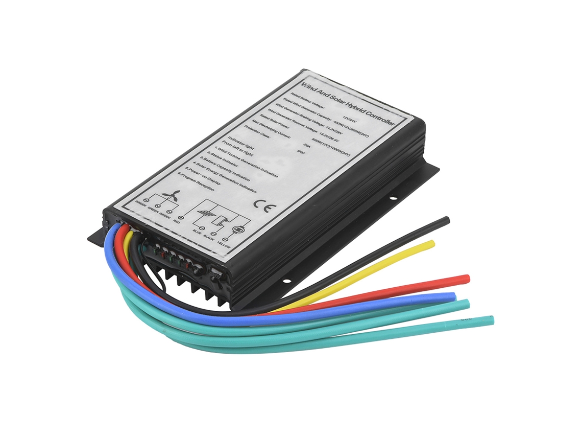 Controlador Híbrido De Carga Para Energia Eólica (12/24v, 400/800w) E Solar (500/1000w)