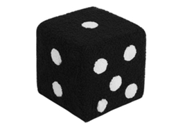 Escabelo cubo suave confortável base estável para sala quarto 20x20x20cm preto S/MARCA