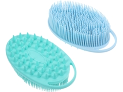 Lurelia Kit De 2 Escovas De Silicone Para Banho De Cuidado Corporal, Dupla Face, Pega Ergonómica E Com Argola, Uso Diário