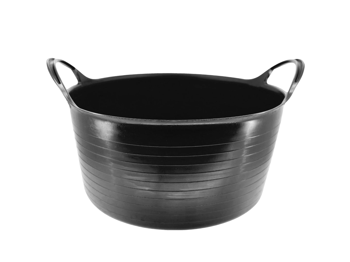 Cesta De Plástico, Alças Ergonômicas, Uso Versátil, 75l Preto, 4 Unidades++ Economia