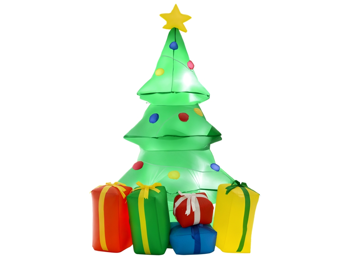 Presente Natal Inflável Led 150cm Resistente À Água
