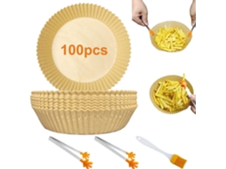 Pacote Com 100 Unidades De Papel Para Fritadeira A Ar - Marrom