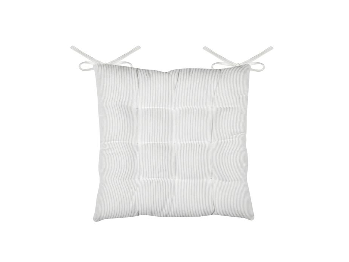 Galette De Chaise - Lovely Casa - Ecru - 38x38 Cm - Veludo Cotele - Interior