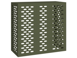Capa Para Ar-condicionado - Verde-azeitona Vidaxl Verde-azeitona Aço (110x50x105cm)