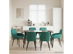 Vidaxl Cadeiras De Jantar 6 Unid. Veludo Turquesa 57 X 50 X 85 Cm