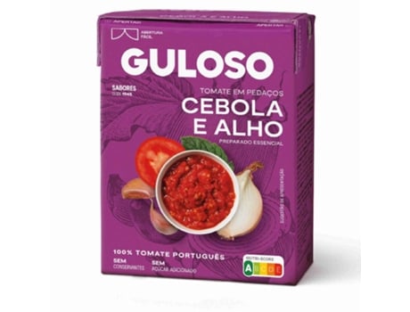 Tomate em Pedaços com Cebola e Alho GULOSO emb. 390 gr