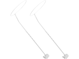 Cabilock Conjunto Com 2-suportes De Ferro Branco Para Mosquiteiro Design Clipe Duplo, Resistentes E Versáteis Para Camas