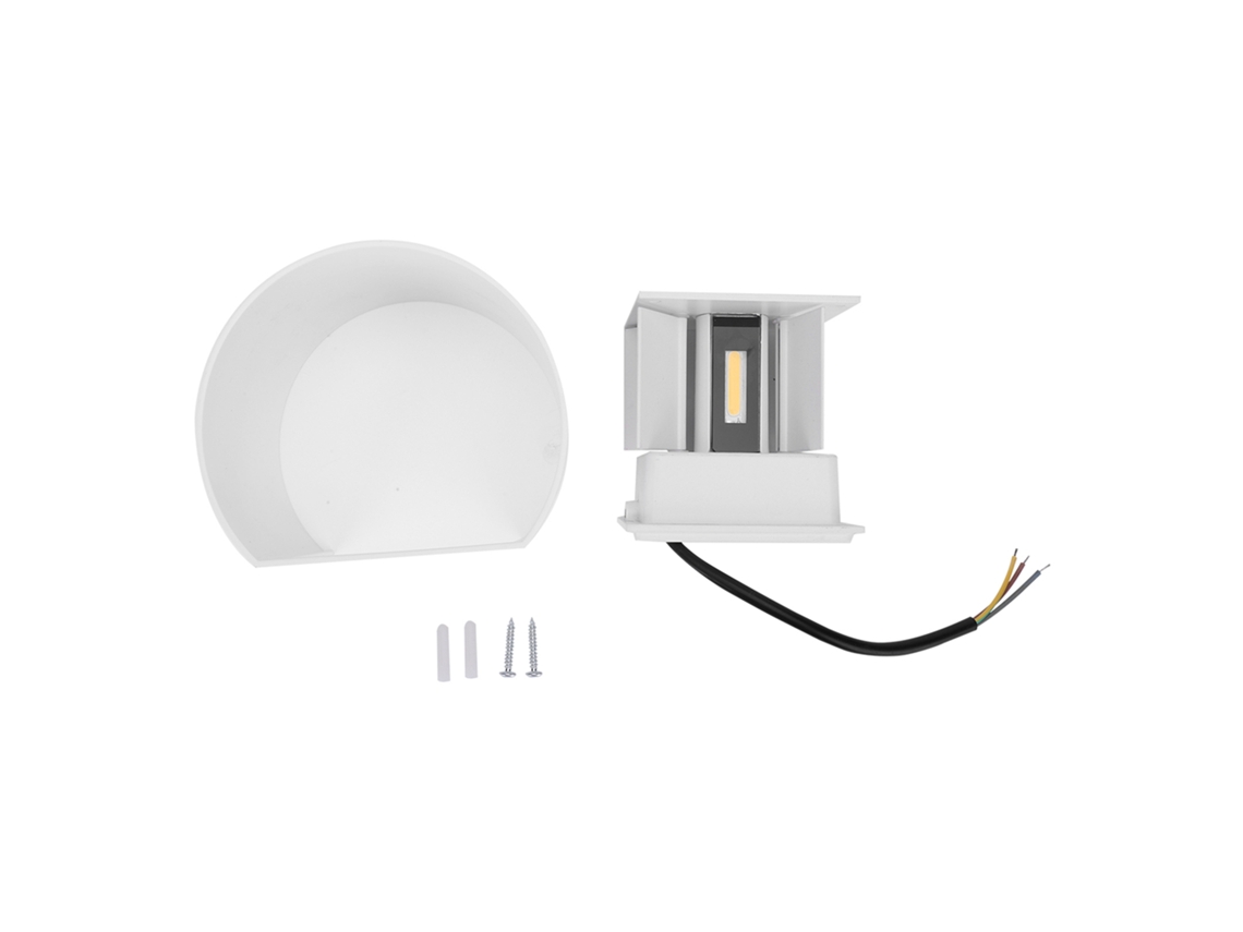 Lâmpada de Parede LED externa 12w IP65 alumínio branco luz quente | S/MARCA