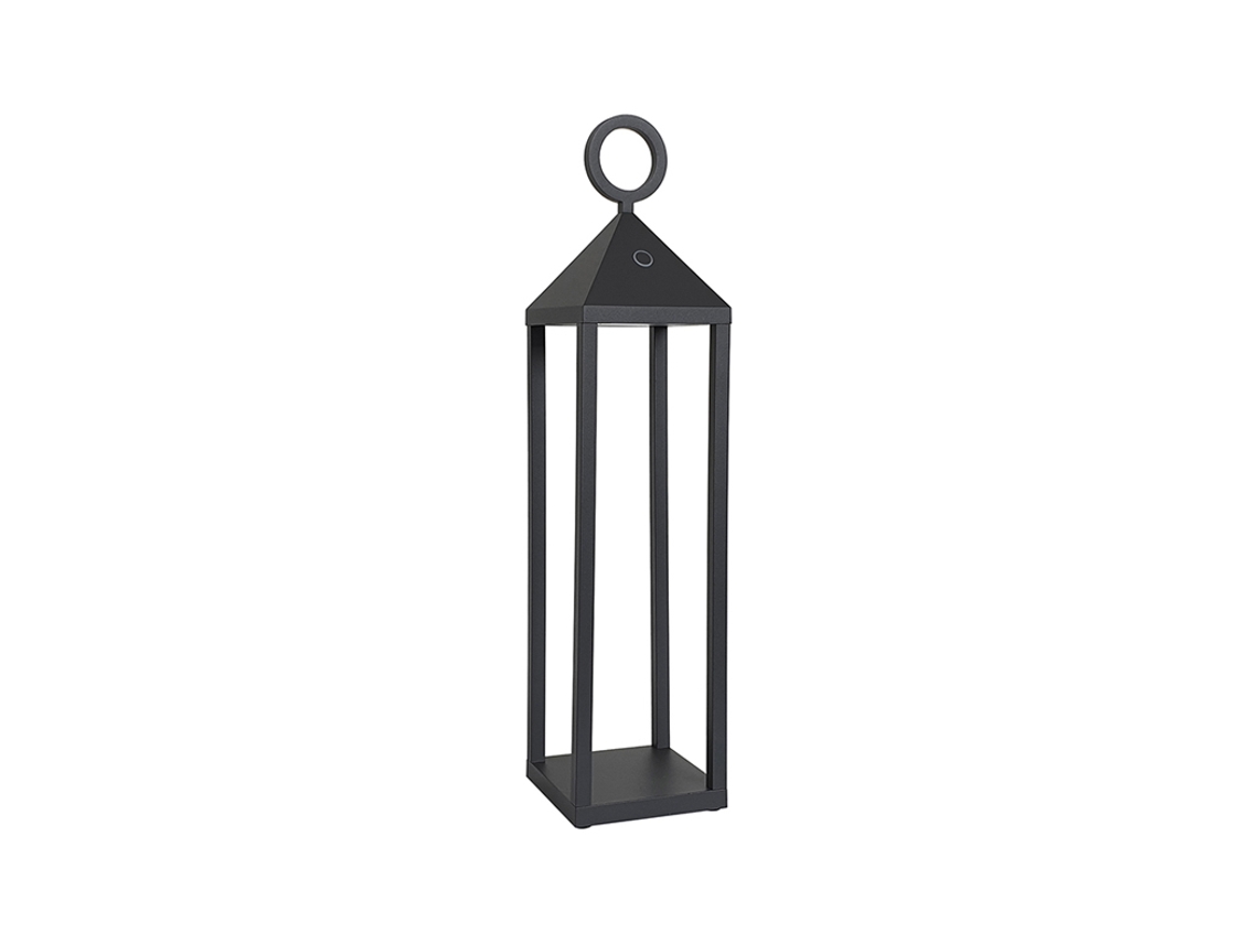 Luminária De Mesa Portátil Led Picnic 2,2w Ip54 2700k Cri85 43cm - Antracite - Rossini Group - Design Em Alumínio Fundido