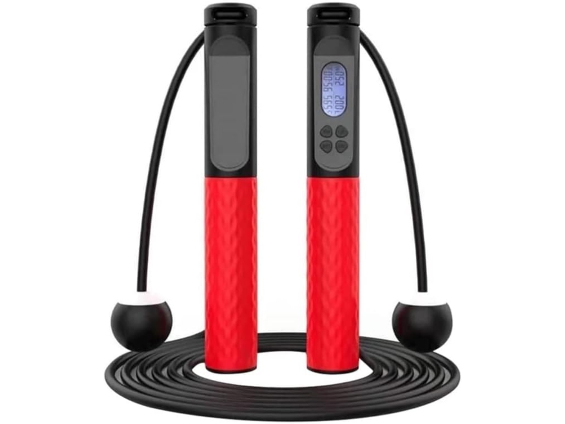 Corda De Pular Para Treinamento, Corda De Pular Ajustável Para Fitness Com Alça, Peso, Contador De Calorias Digital E