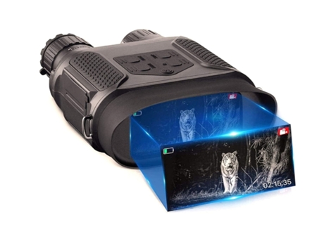Binóculos digitais de visão noturna Chennnls 7x31 HD com tela widescreen para caça, vídeo, fotografia e câmera, preto