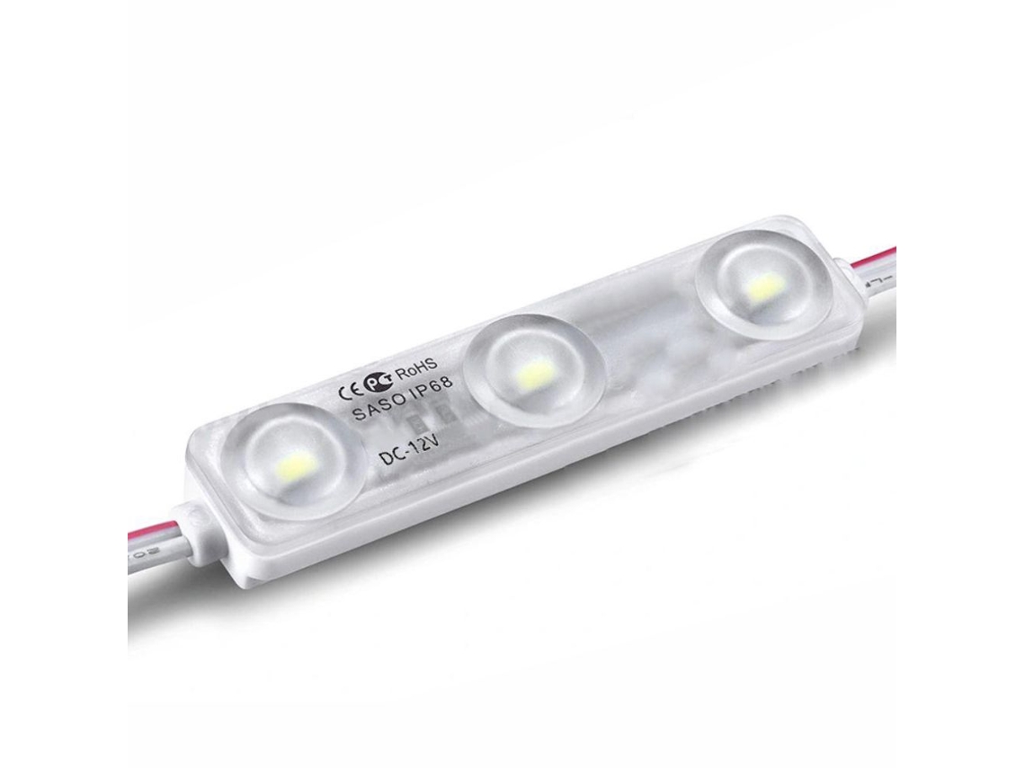 Módulo C/ 3 Leds 5730 1.5w 6000k 135lm 12v Ip68 Prok