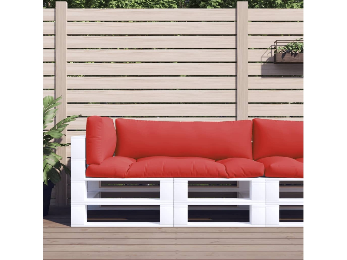 Almofadões de Paletes 3 Pcs Tecido Vermelho HARLANV1