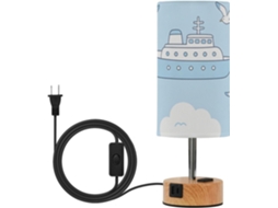 Luminária De Mesa Pequena Yuiboo Para Quarto, Luminária De Escrivaninha Com Cúpula Tecido Inclusa Para Dormitório