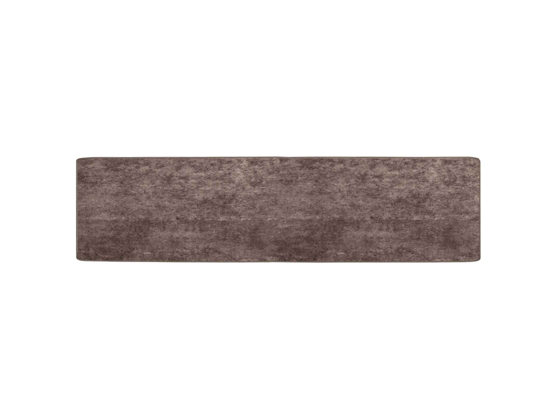 Conjunto 1 Tapete Runner Vidaxl Cinzento Poliéster (50 X 200 Cm)