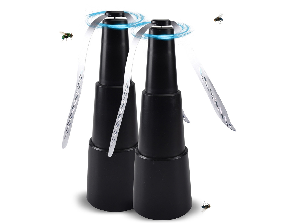 Ventilador repelente de moscas portátil para mesa com altura ajustável bateria operada 2 pack preto | S/MARCA
